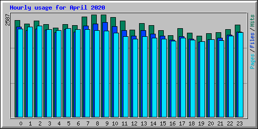 Hourly usage for April 2020