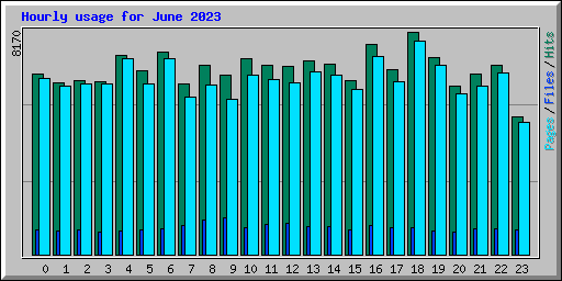 Hourly usage for June 2023